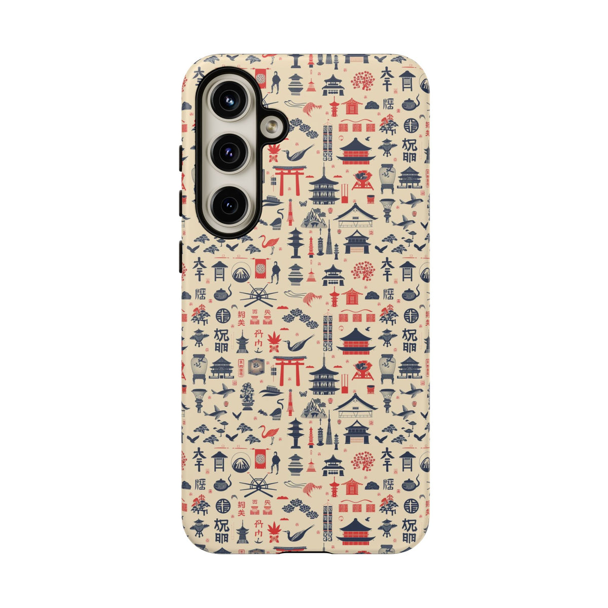 Japanese Pattern Phone Case – Elegant & Timeless Design for Your Phone 086