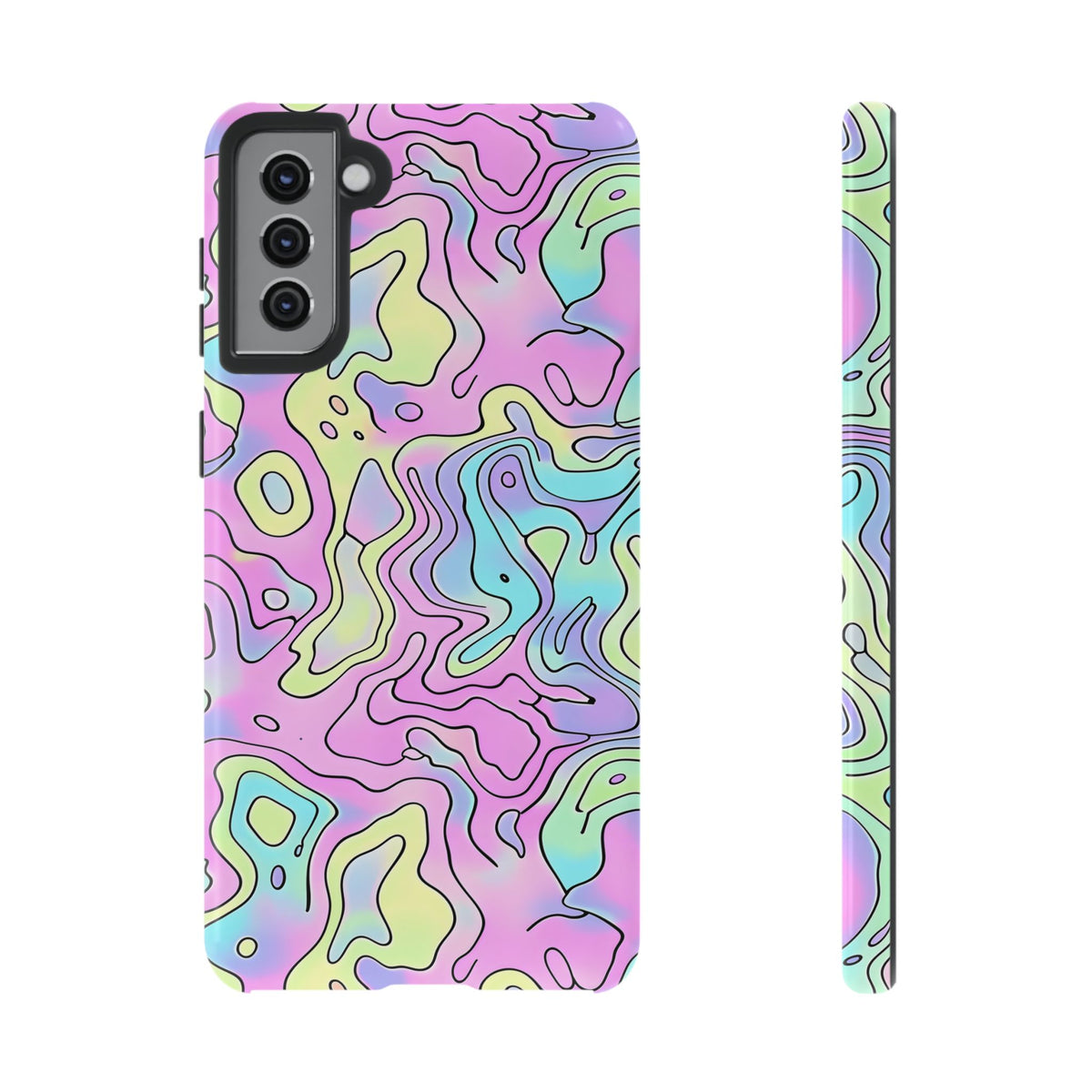 Abstract Pastel Waves and Wavy Lines Phone Case – Elegant and Modern Phone Cover 2