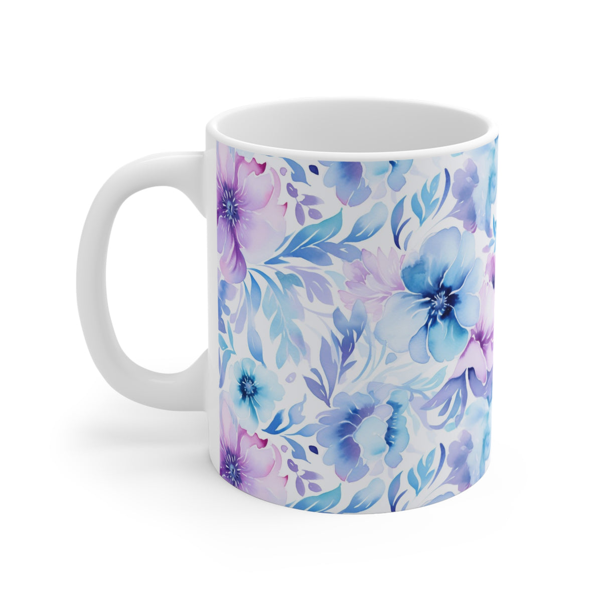 Various Watercolor Design All Over Coffee Mug – Unique Artistic Ceramic Coffee Cup 1054