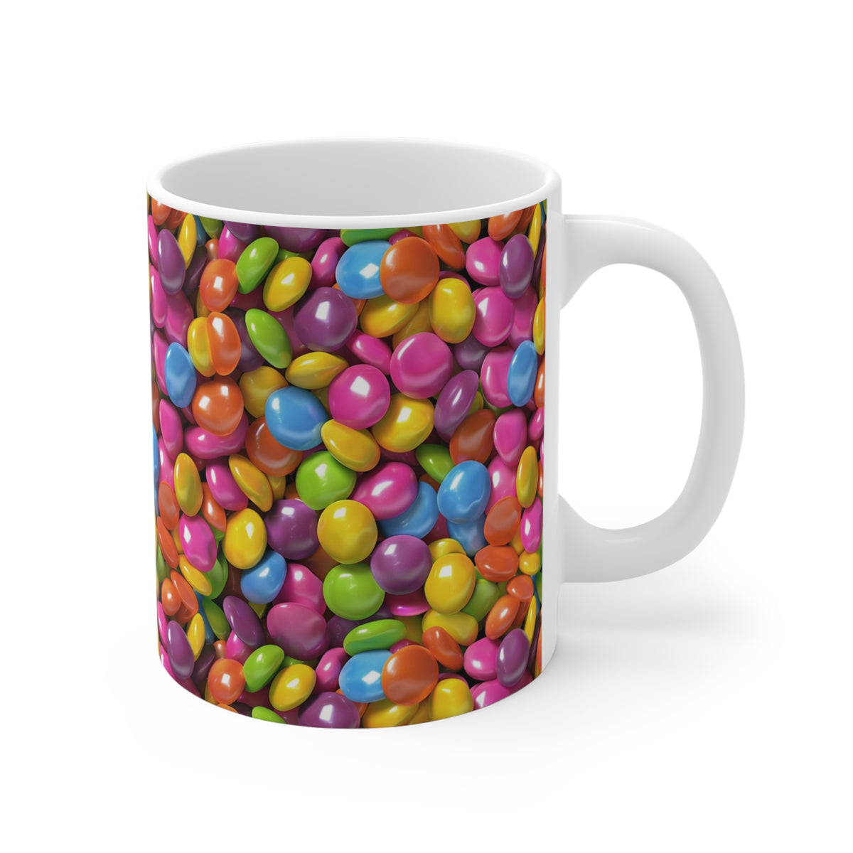 Colorful All-Over Candy Theme Coffee Mug Fun Ceramic Drinkware 071