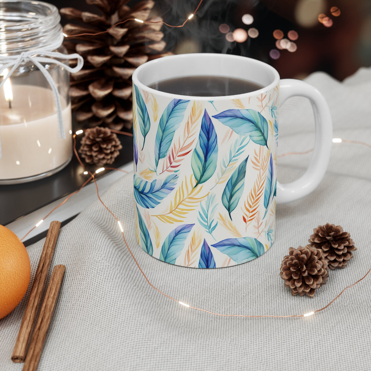 Various Watercolor Design All Over Coffee Mug – Unique Artistic Ceramic Coffee Cup 515