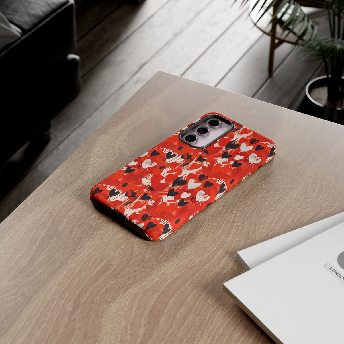 Heart Pattern Phone Case – Stylish & Loving Design for Your Device 355