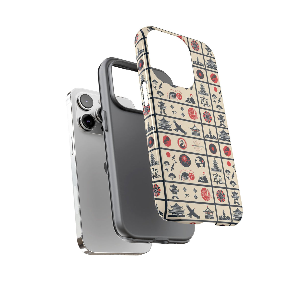 Japanese Pattern Phone Case – Elegant & Timeless Design for Your Phone 099