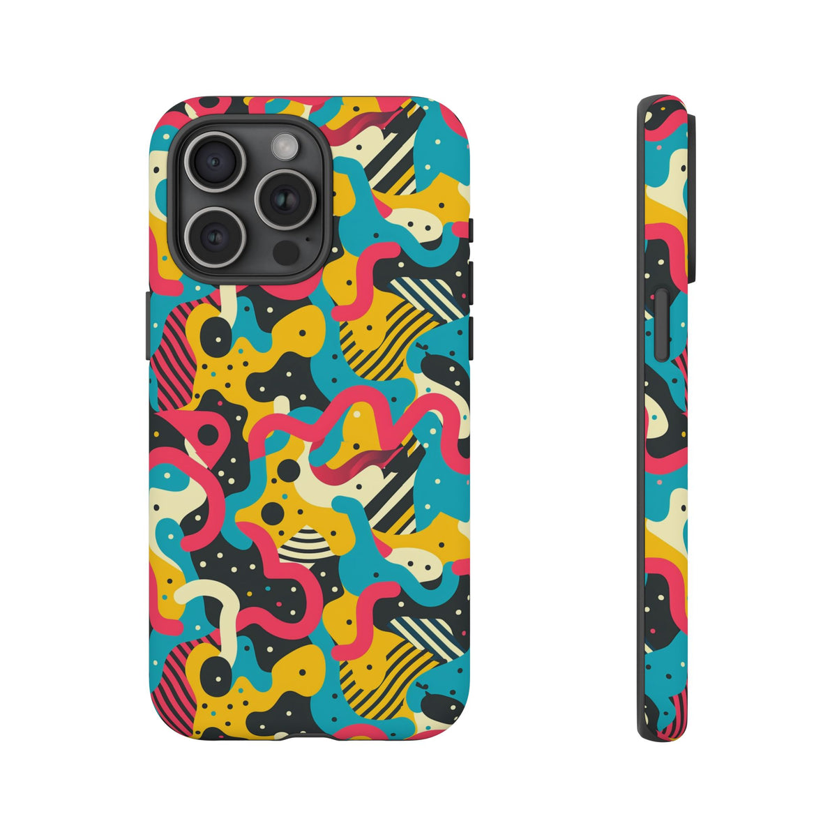 90s Themed Seamless Pattern Phone Case – Embrace Retro Style and Protection 238