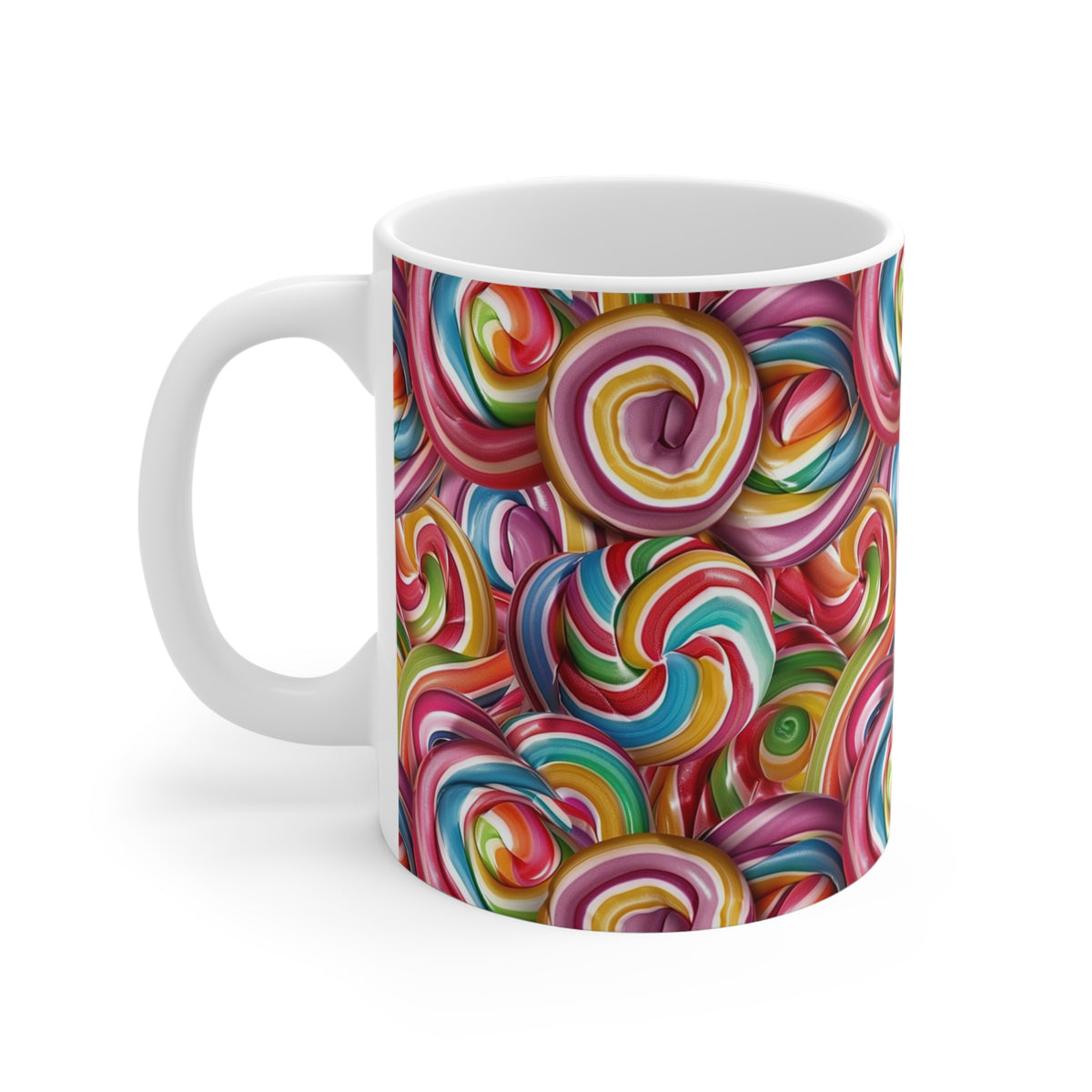 Colorful All-Over Candy Theme Coffee Mug Fun Ceramic Drinkware 426