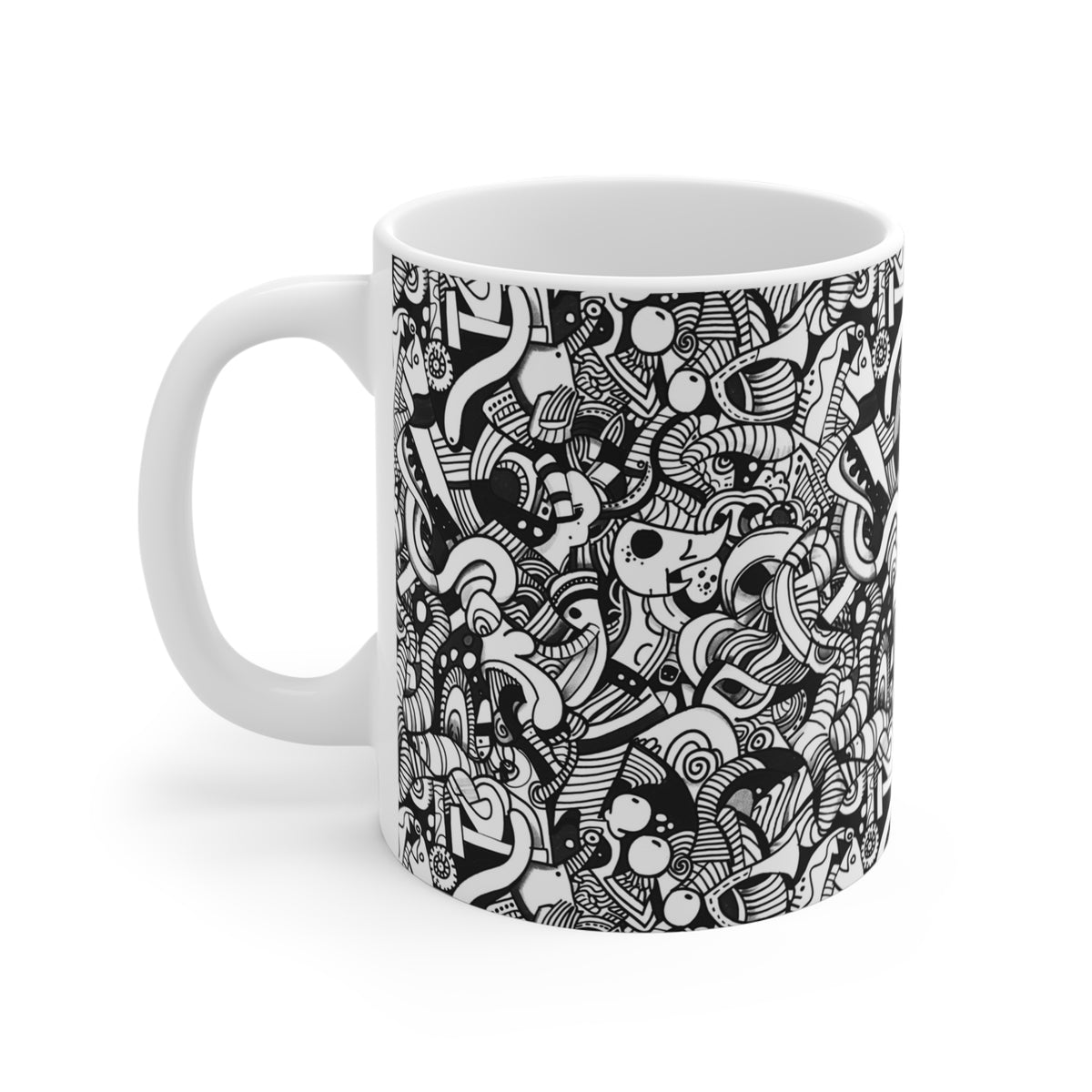 Artistic Doodle Coffee Mug - Sip with Imagination 322
