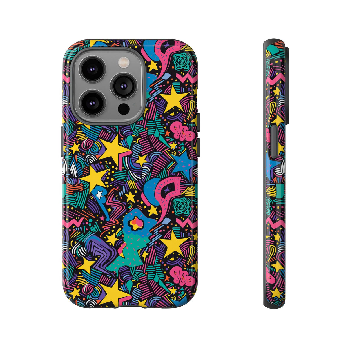 90s Themed Seamless Pattern Phone Case – Embrace Retro Style and Protection 227