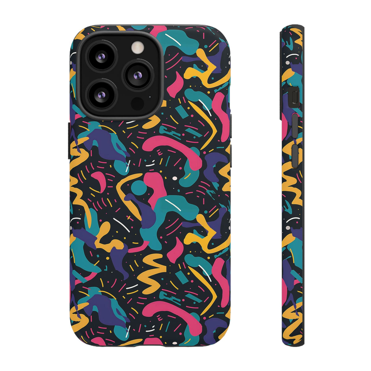 90s Themed Seamless Pattern Phone Case – Embrace Retro Style and Protection 235