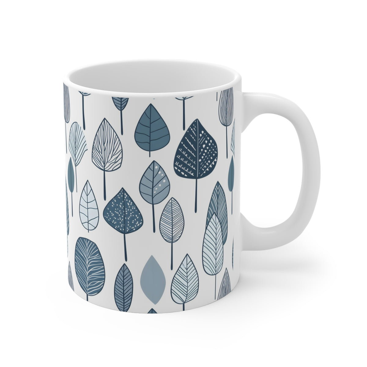 Botanical Foliage Autumn Leaf Pattern Coffee Cup  (12)