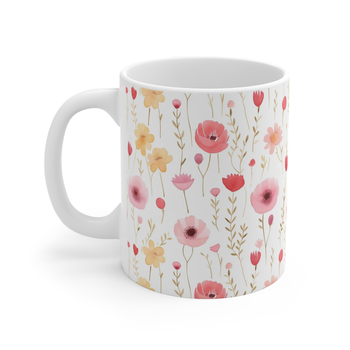 Various Watercolor Design All Over Coffee Mug – Unique Artistic Ceramic Coffee Cup 506