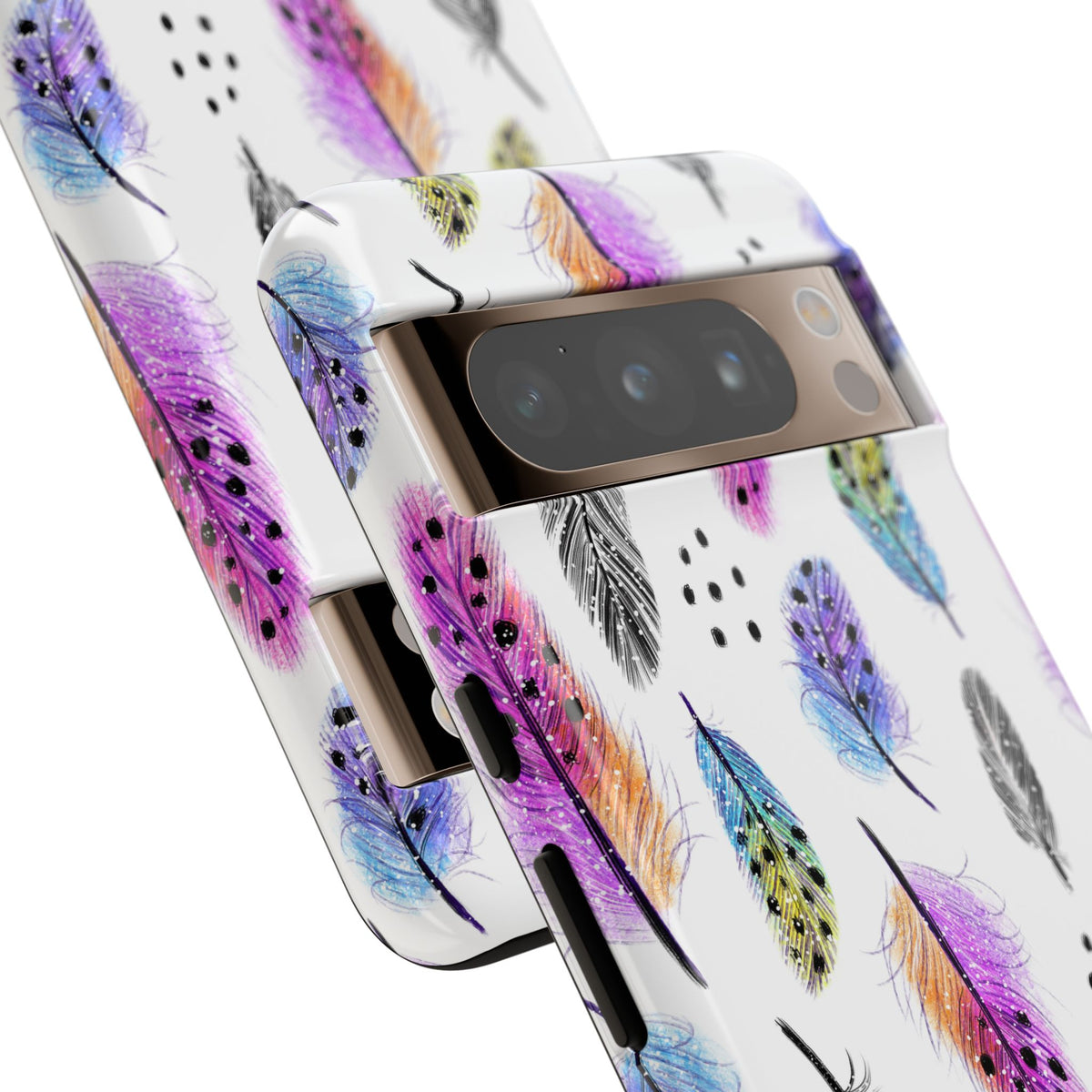 Feather Pattern Phone Case – Elegant & Durable Protection for Your Phone