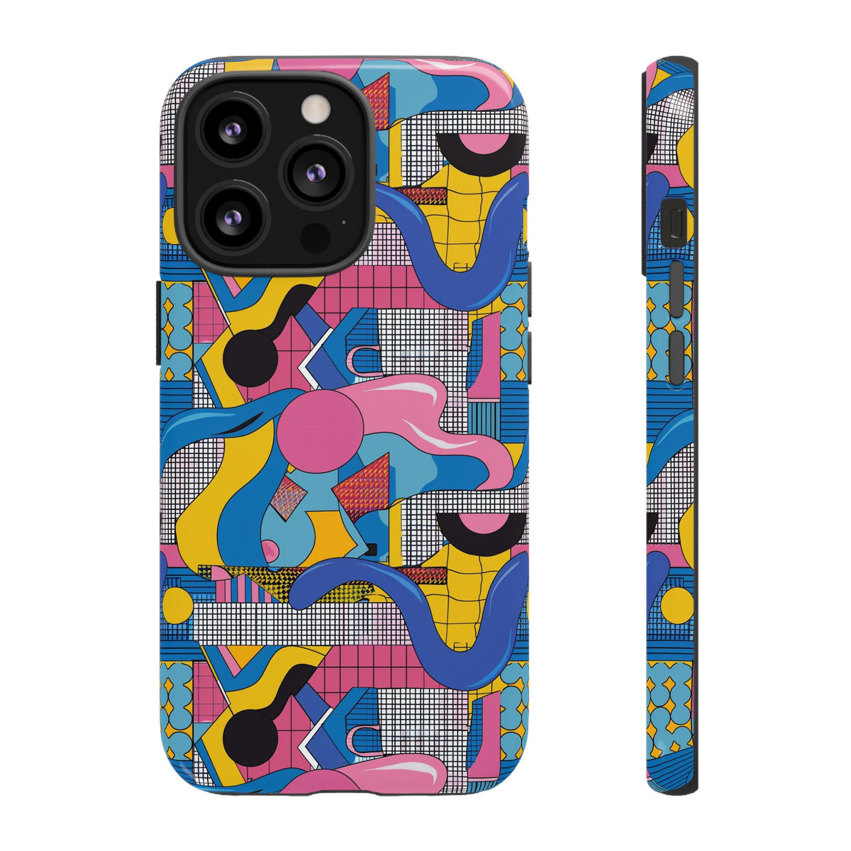 90s Themed Seamless Pattern Phone Case – Embrace Retro Style and Protection 224