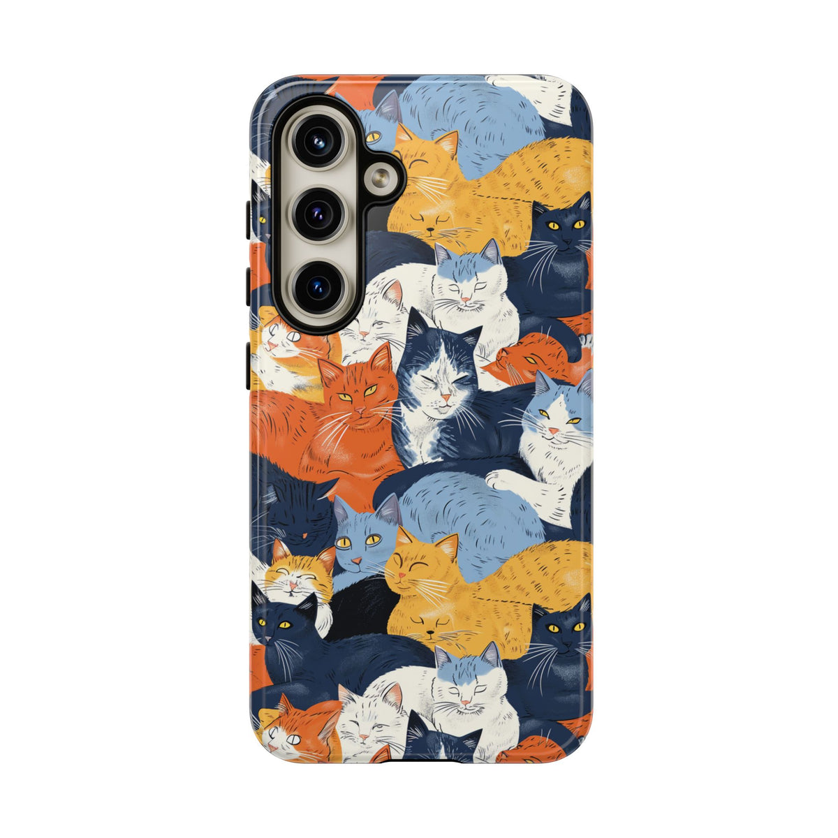 Seamless Cat Pattern Design Phone Case – Playful and Stylish Cat-Themed Phone Cover