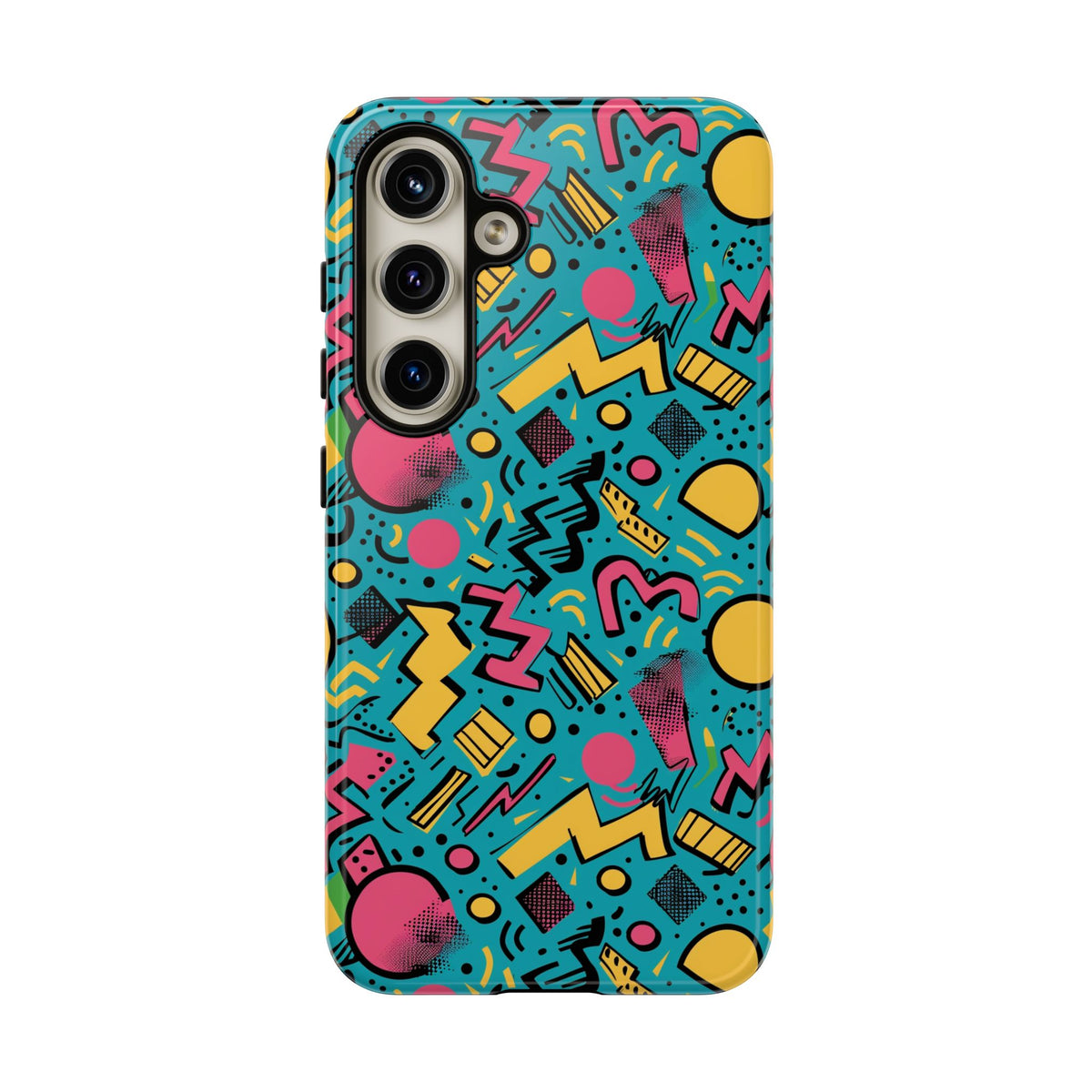 90s Themed Seamless Pattern Phone Case – Embrace Retro Style and Protection 253