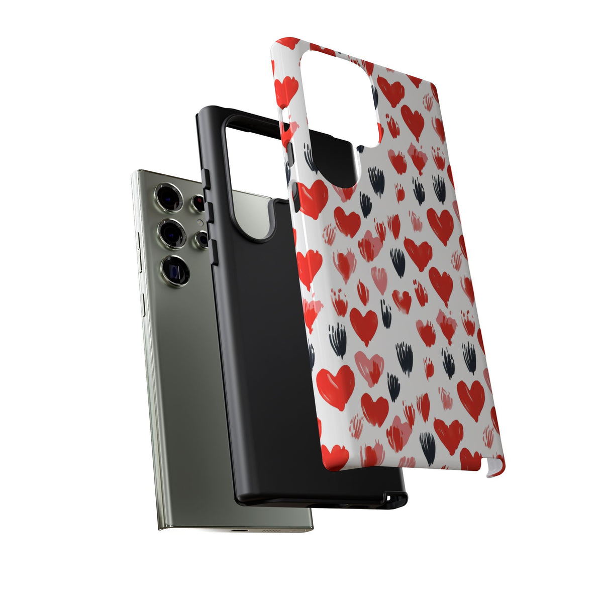 Heart Pattern Phone Case – Stylish & Loving Design for Your Device 366