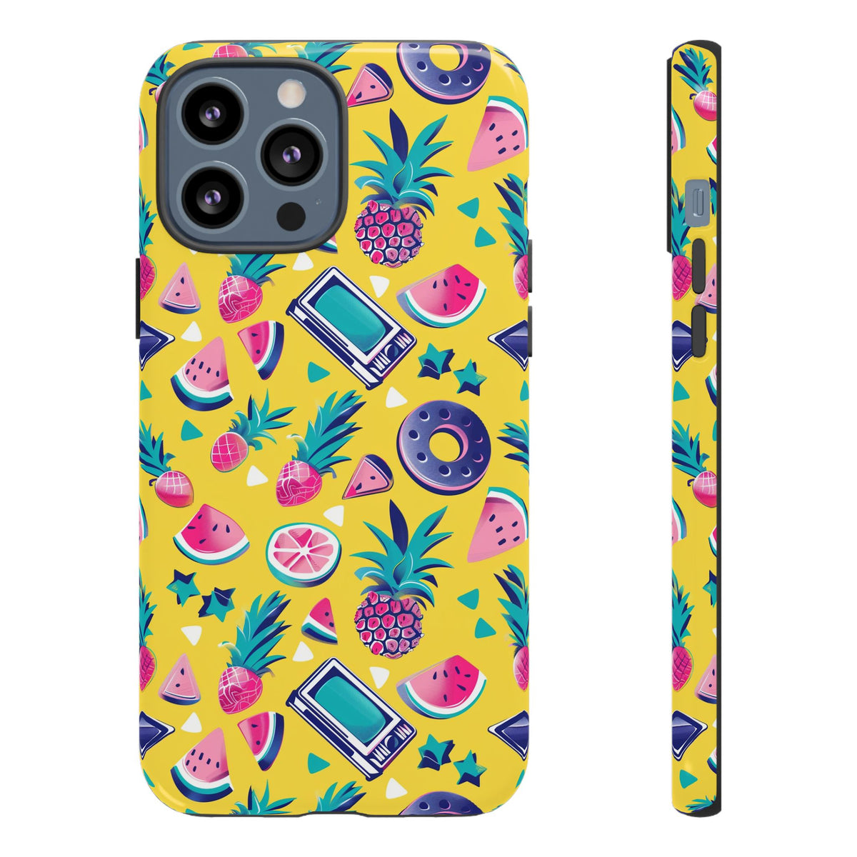 90s Themed Seamless Pattern Phone Case – Embrace Retro Style and Protection 255