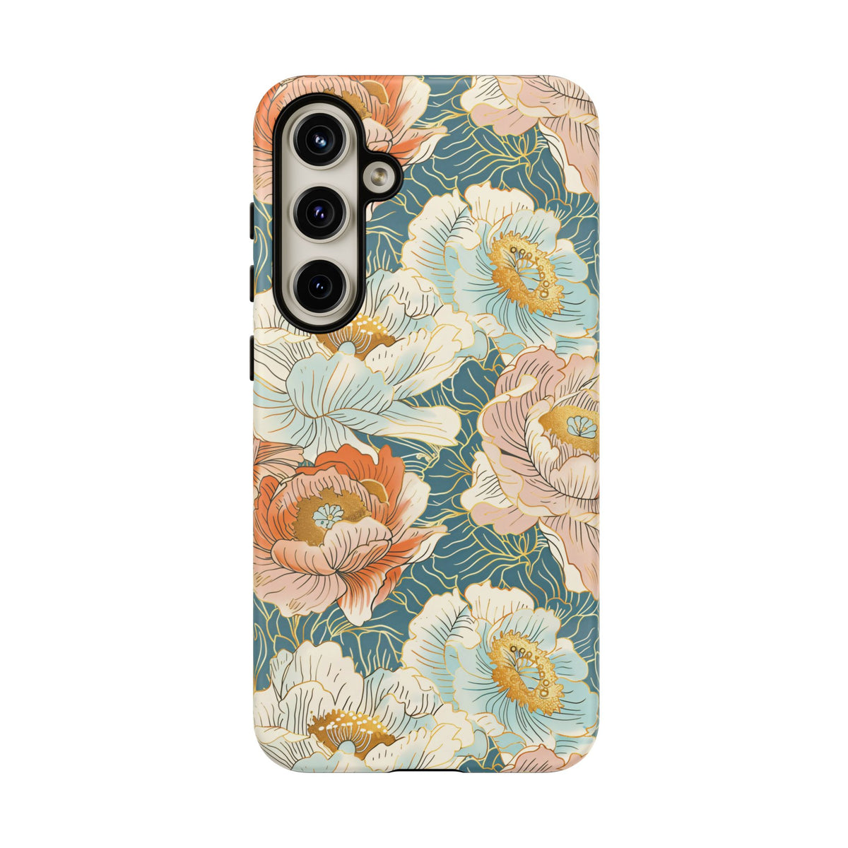 Japanese Blossom Asian Floral Design Phone Case – Elegant Floral Phone Cover 3