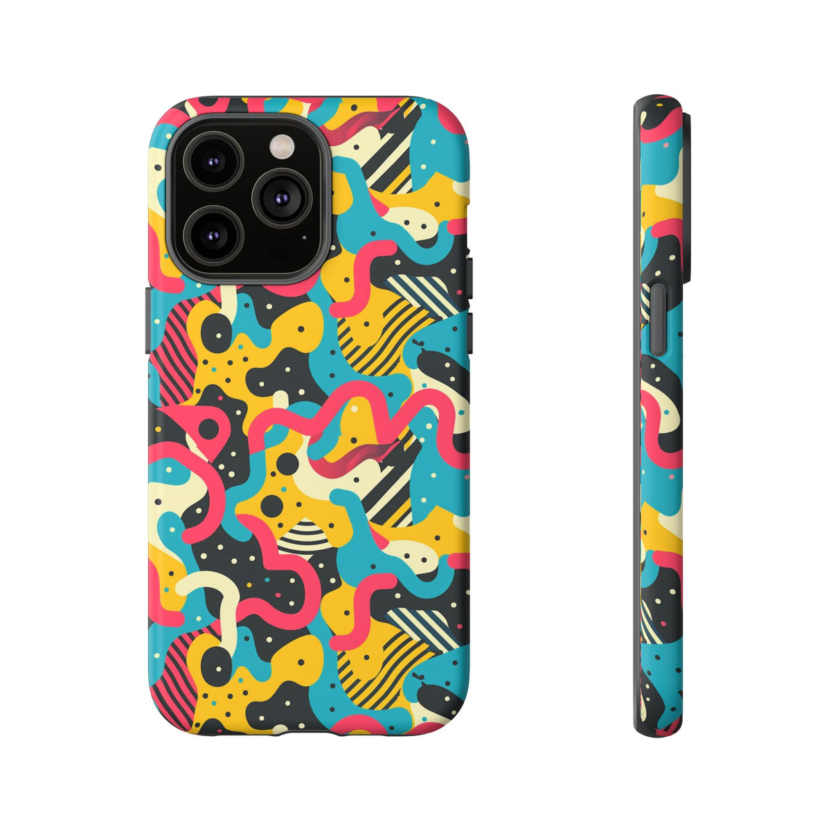 90s Themed Seamless Pattern Phone Case – Embrace Retro Style and Protection 238