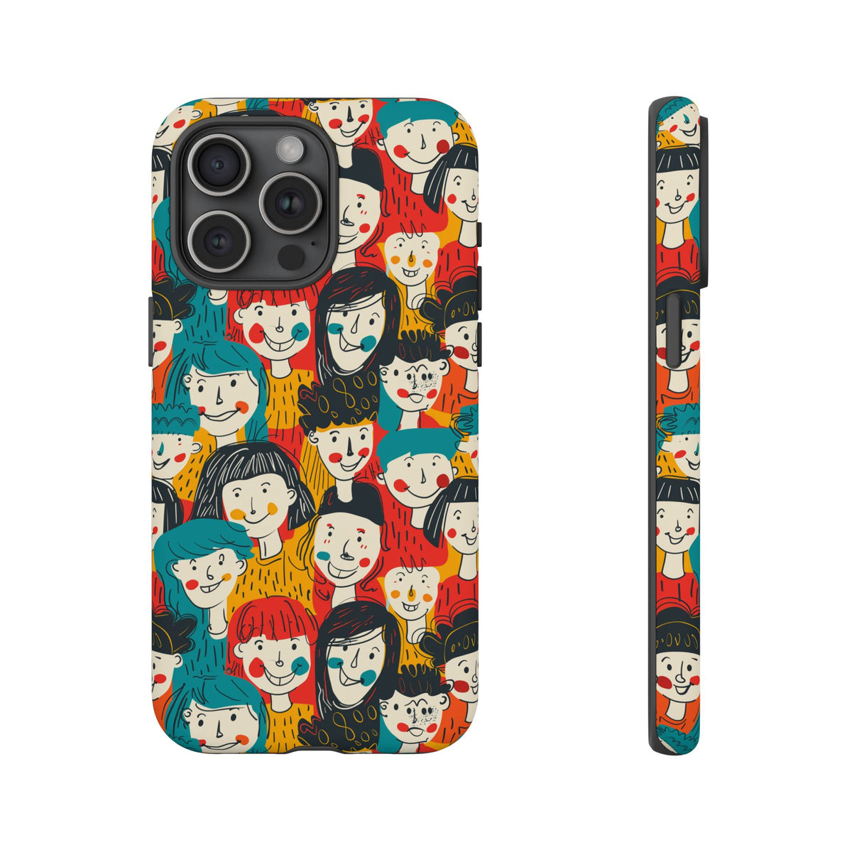 Happy Faces Phone Case – Joyful and Cheerful Design for a Bright Look 3