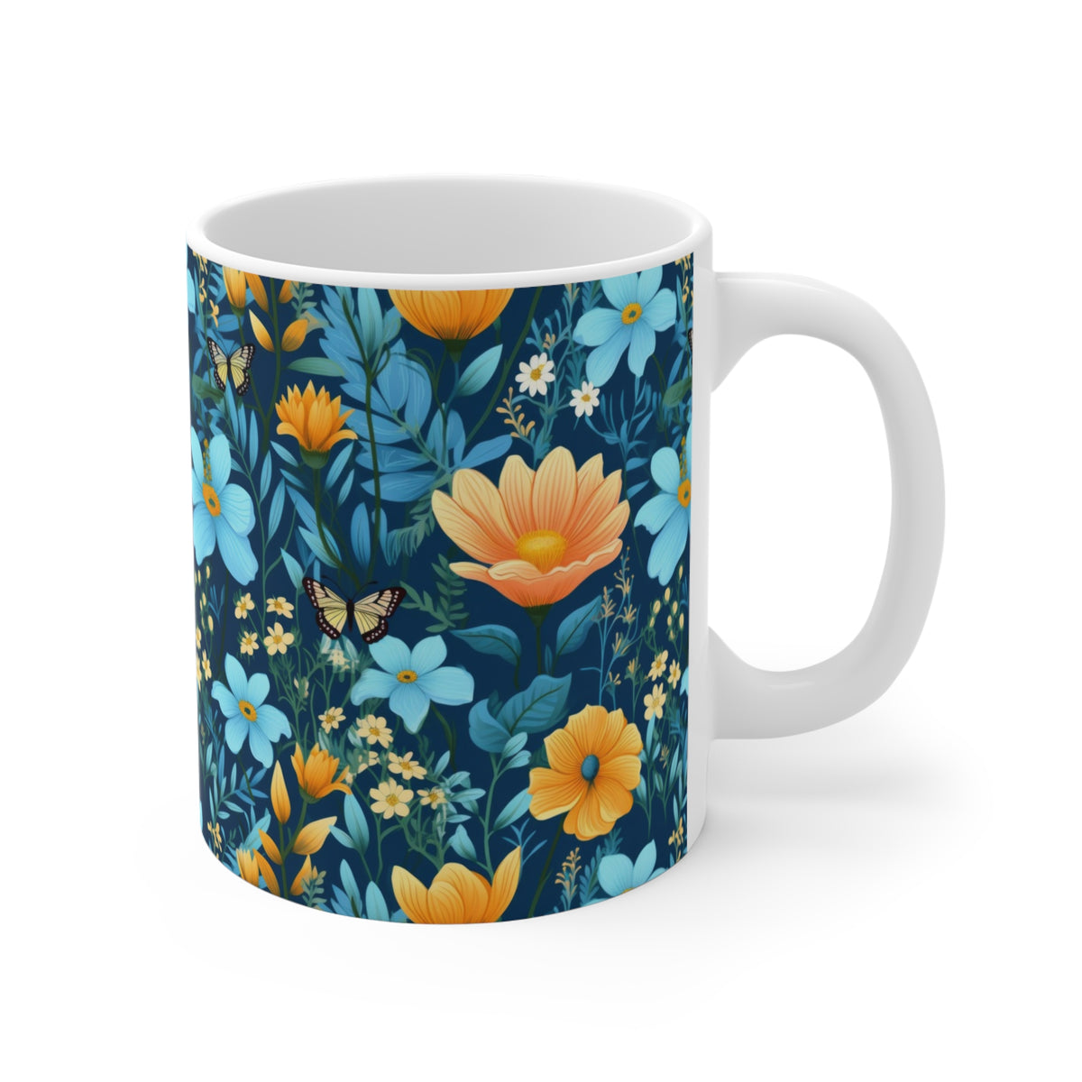 Floral Garden Pattern Coffee Mug – A Must-Have for Nature Enthusiasts    (11)