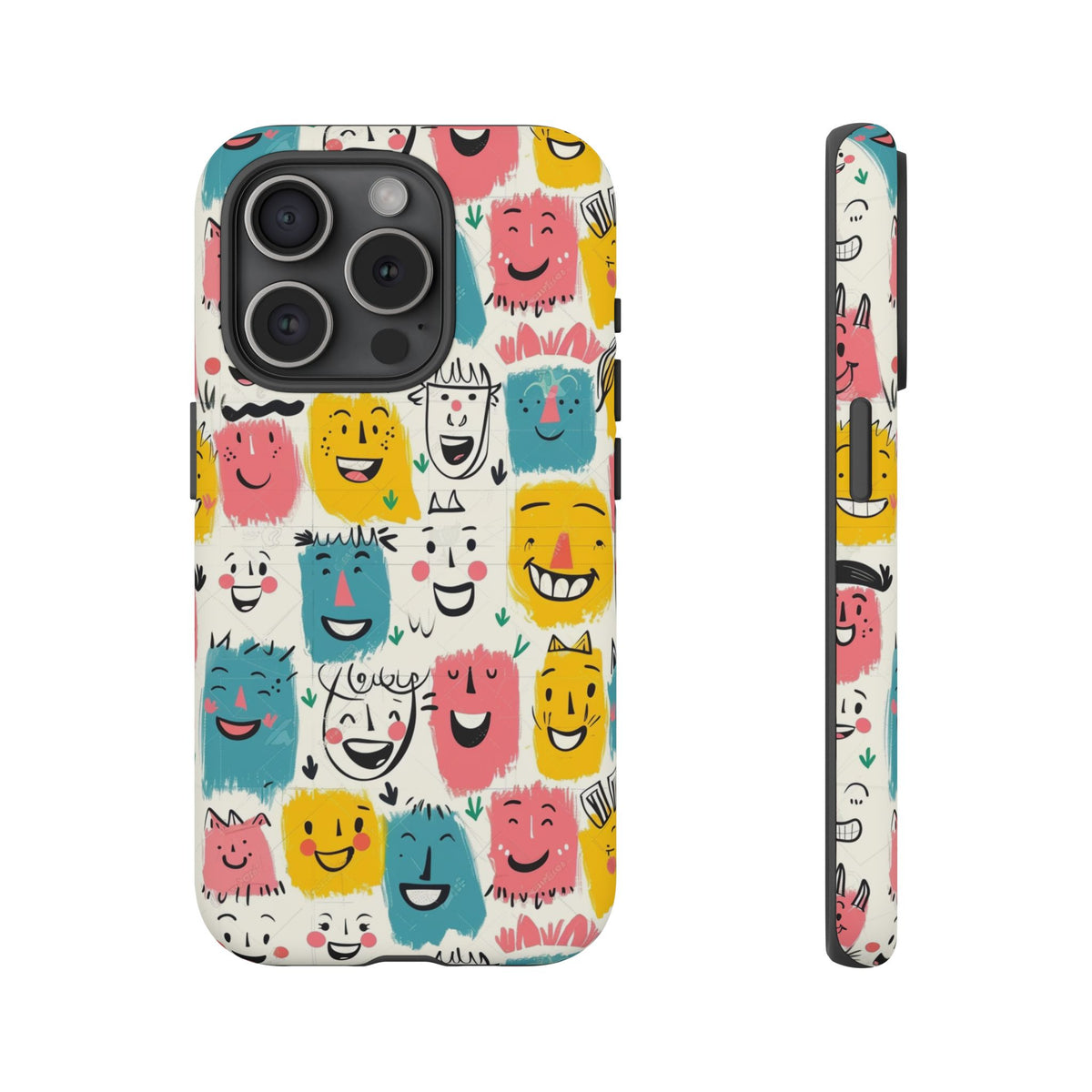 Happy Faces Phone Case – Joyful and Cheerful Design for a Bright Look