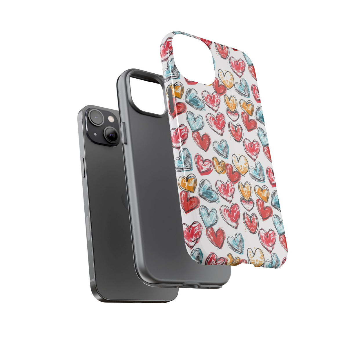 Heart Pattern Phone Case – Stylish & Loving Design for Your Device 235