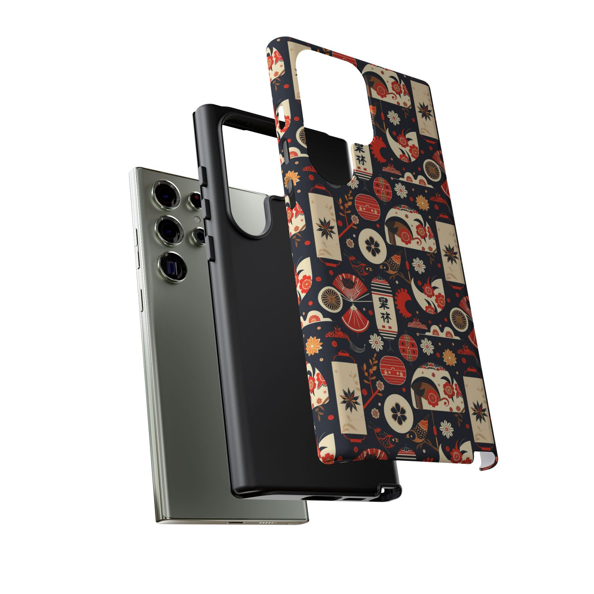 Japanese Pattern Phone Case – Elegant & Timeless Design for Your Phone 069