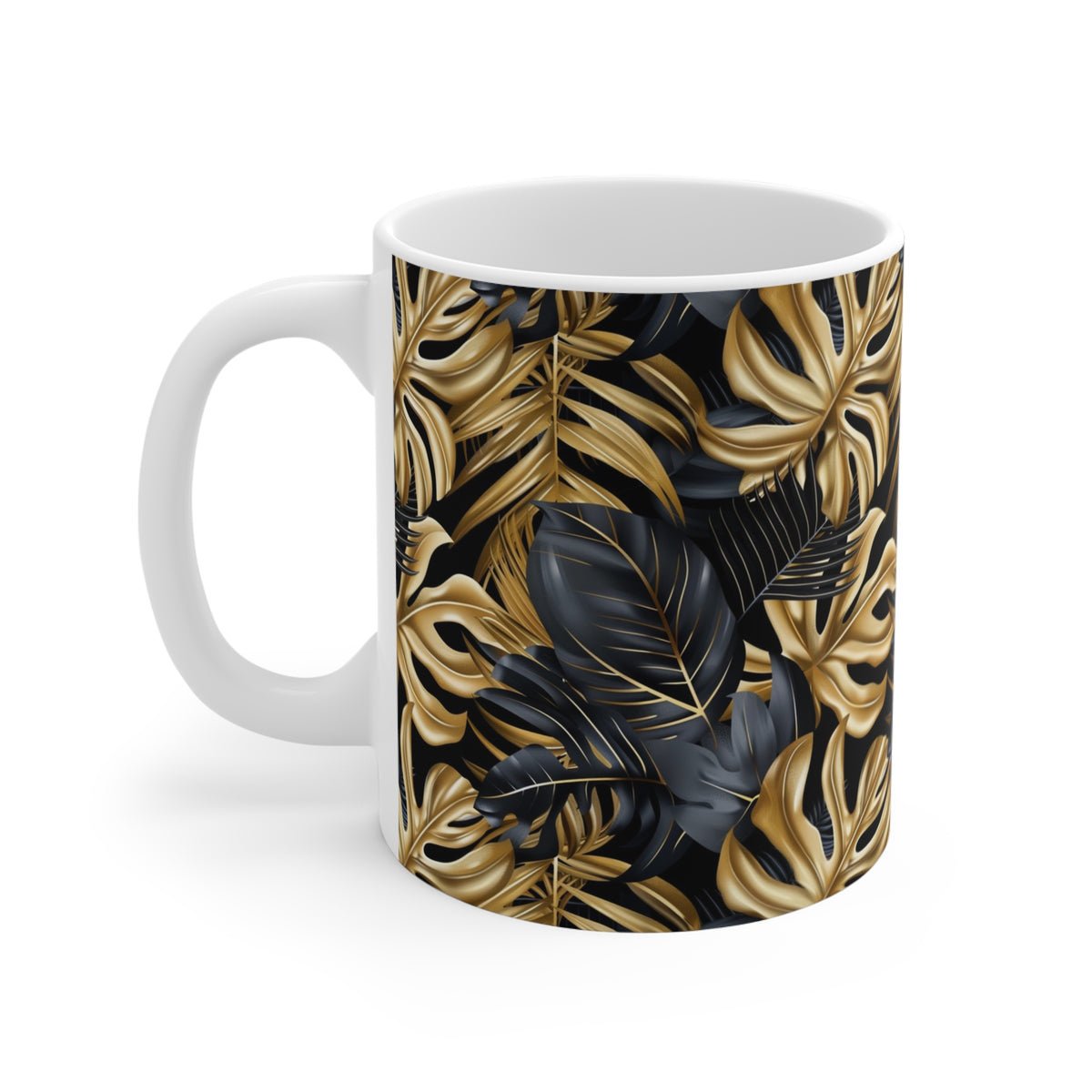 Endless Forest Pattern Coffee Mug - Nature-Inspired Ceramic Drinkware 044