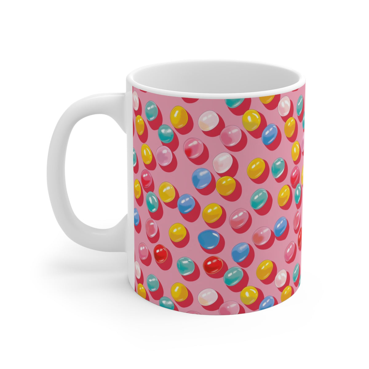 Colorful All-Over Candy Theme Coffee Mug Fun Ceramic Drinkware 353