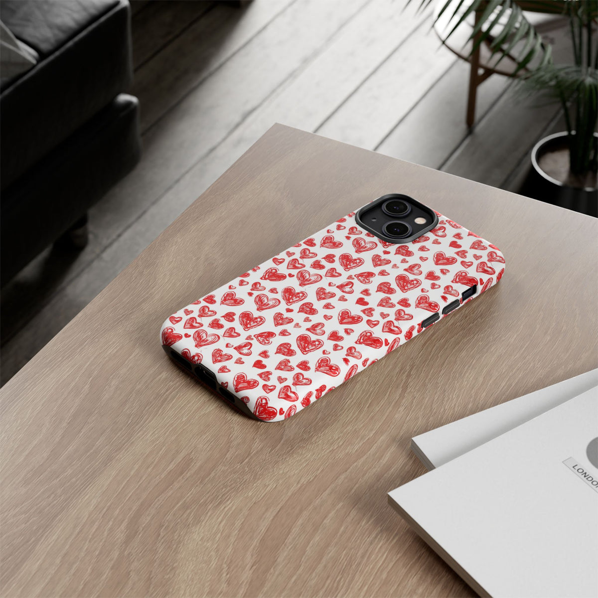 Heart Pattern Phone Case – Stylish & Loving Design for Your Device 814