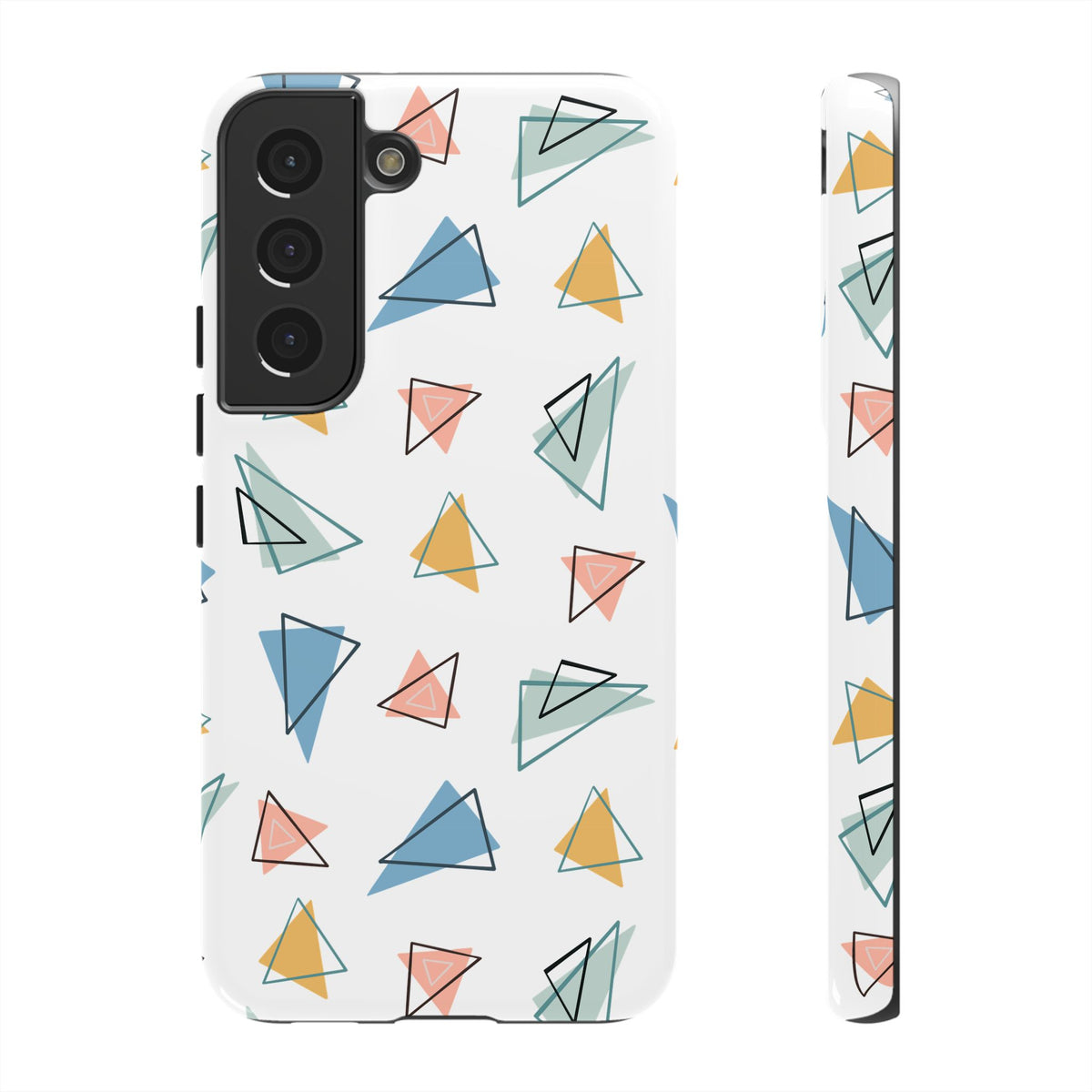 Triangle Pattern Phone Case – Modern & Durable Geometric Design