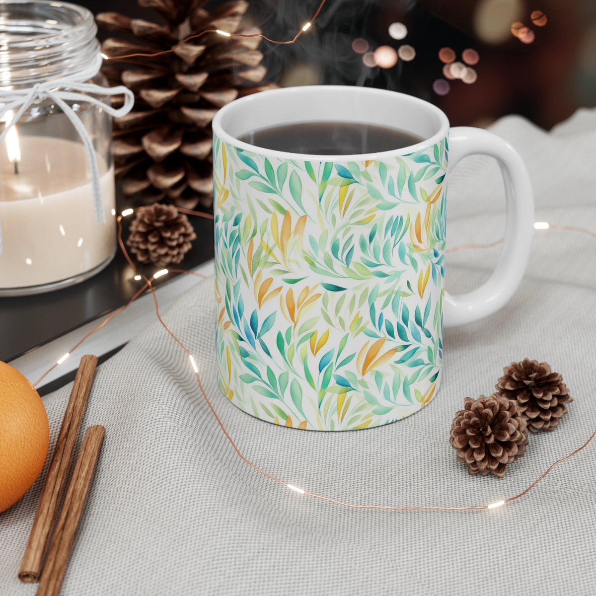 Various Watercolor Design All Over Coffee Mug – Unique Artistic Ceramic Coffee Cup 152