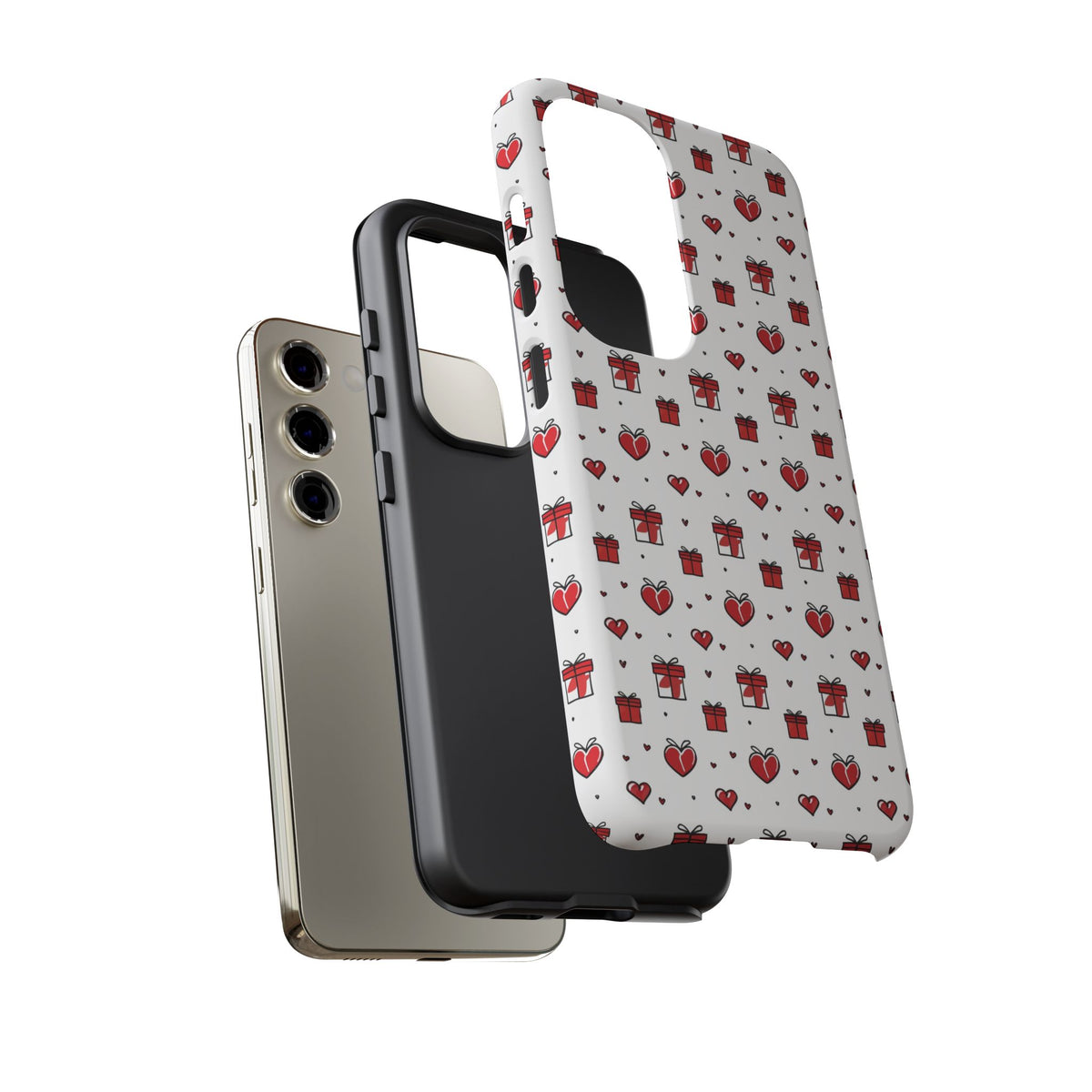 Heart Pattern Phone Case – Stylish & Loving Design for Your Device 234