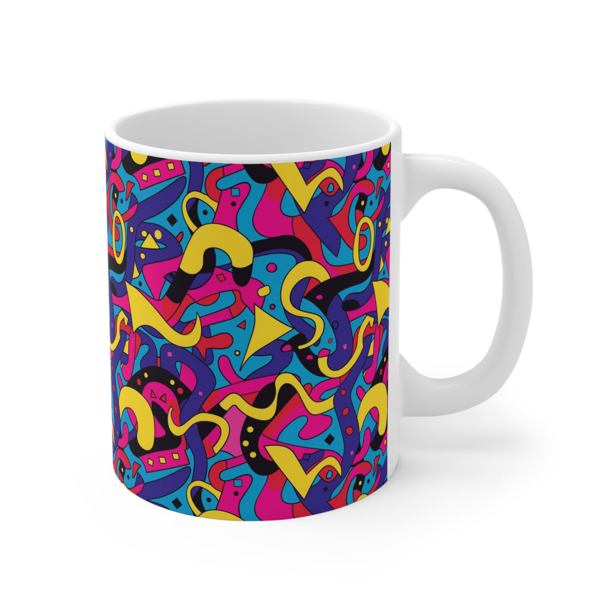 90s Retro Coffee Mug - Full Wrap Design 506