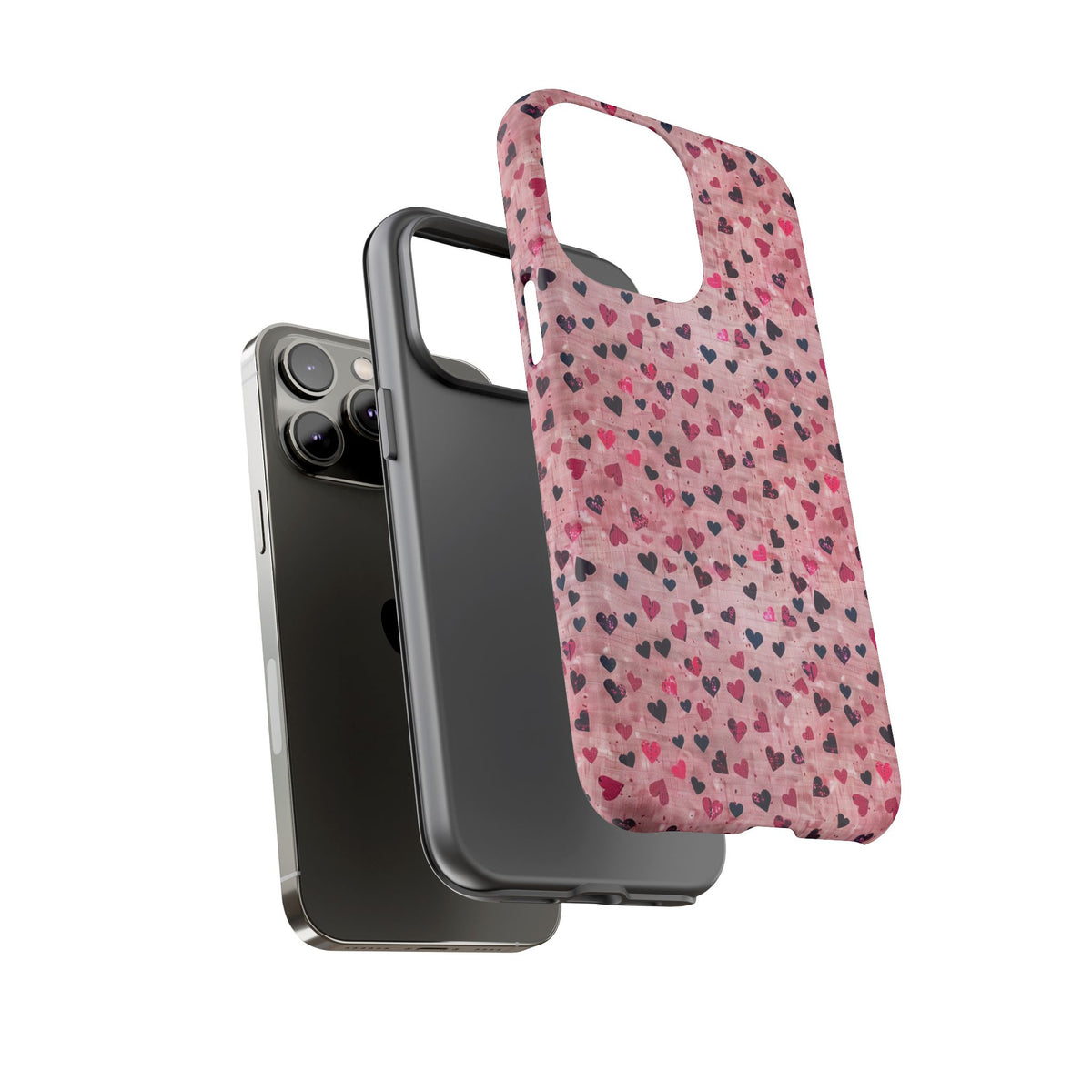 Heart Pattern Phone Case – Stylish & Loving Design for Your Device 229