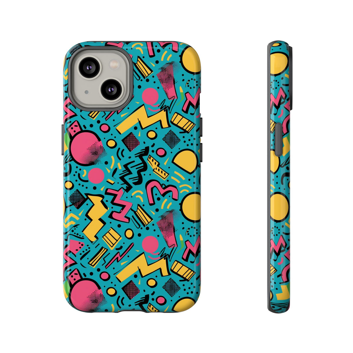 90s Themed Seamless Pattern Phone Case – Embrace Retro Style and Protection 253