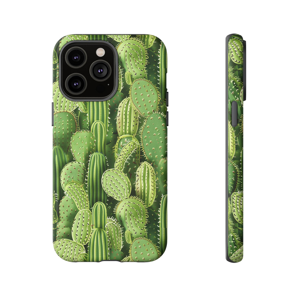 Cactus Embroidery Phone Case – Elegant and Unique Handcrafted Cactus Design