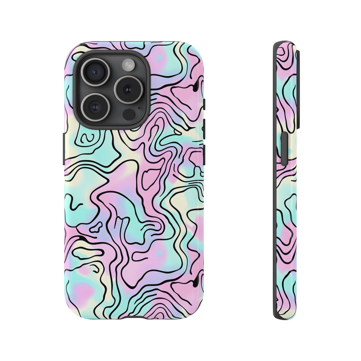 Abstract Pastel Waves and Wavy Lines Phone Case – Elegant and Modern Phone Cover