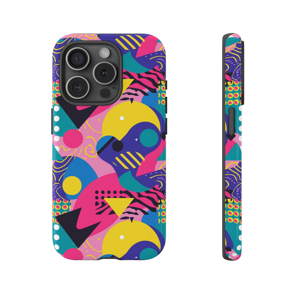 90s Themed Seamless Pattern Phone Case – Embrace Retro Style and Protection 283