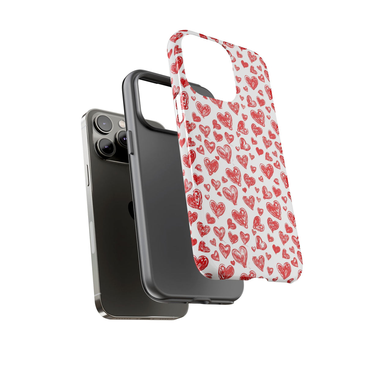 Heart Pattern Phone Case – Stylish & Loving Design for Your Device 814