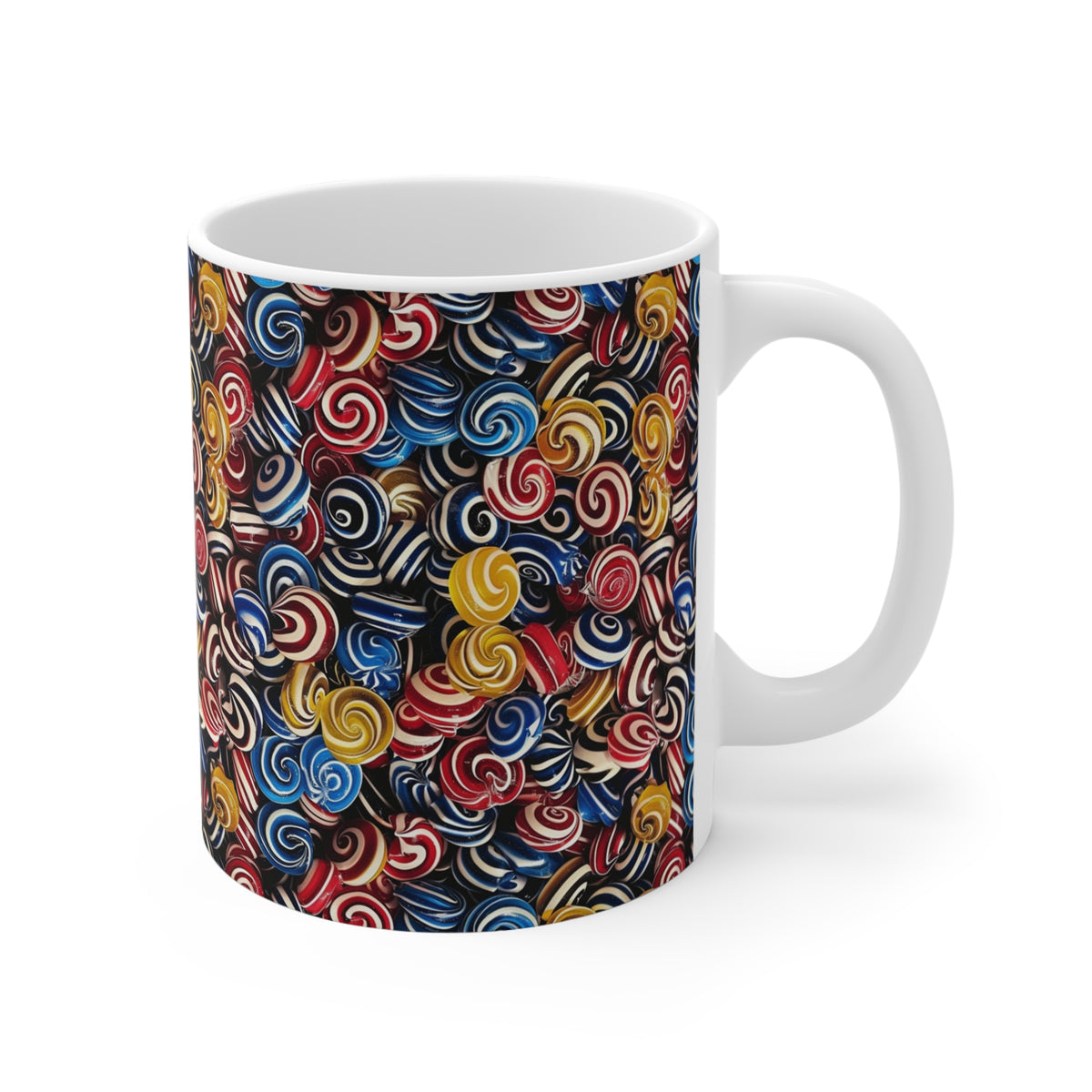 Colorful All-Over Candy Theme Coffee Mug Fun Ceramic Drinkware 002