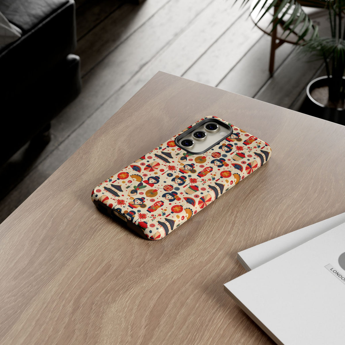 Japanese Pattern Phone Case – Elegant & Timeless Design for Your Phone 090