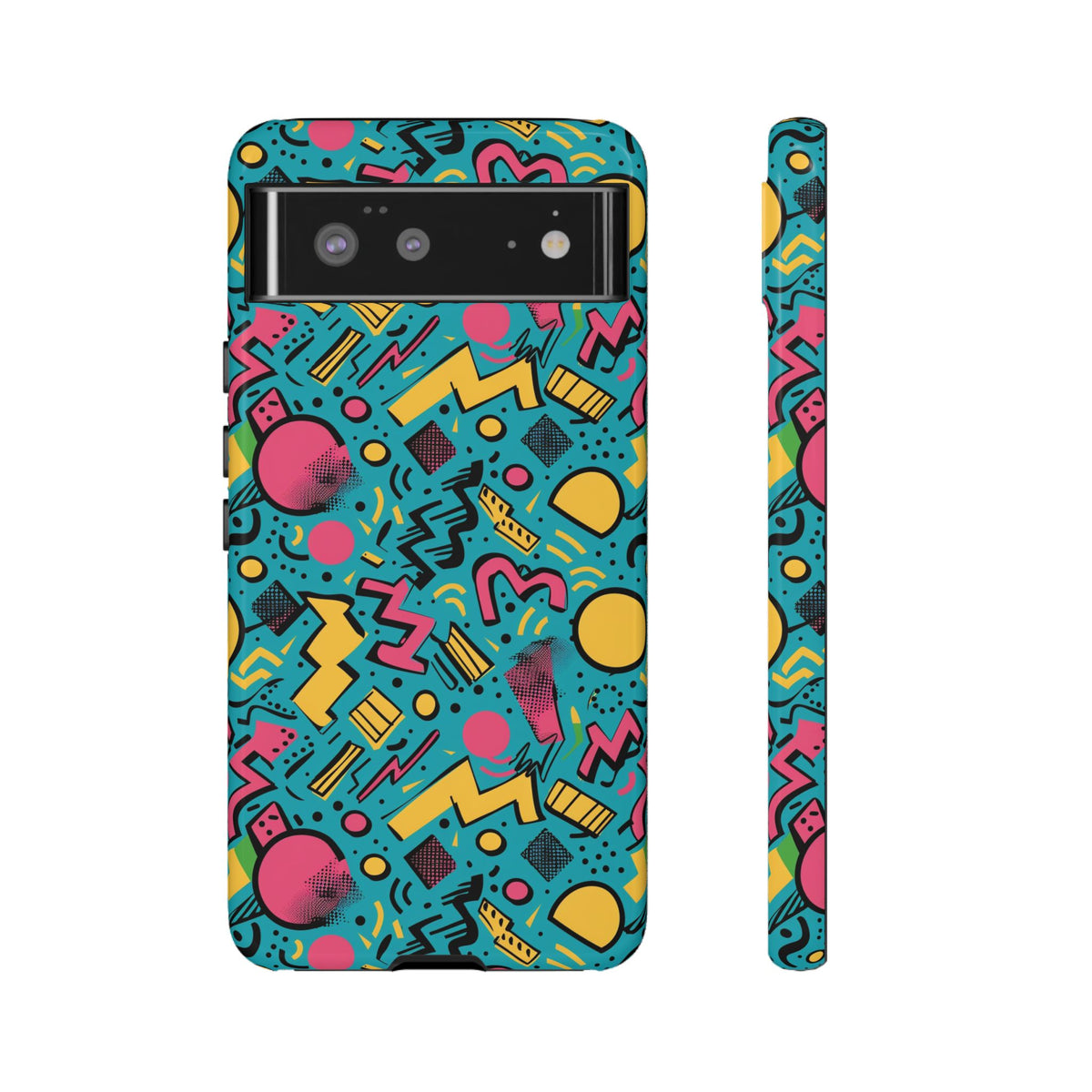 90s Themed Seamless Pattern Phone Case – Embrace Retro Style and Protection 253