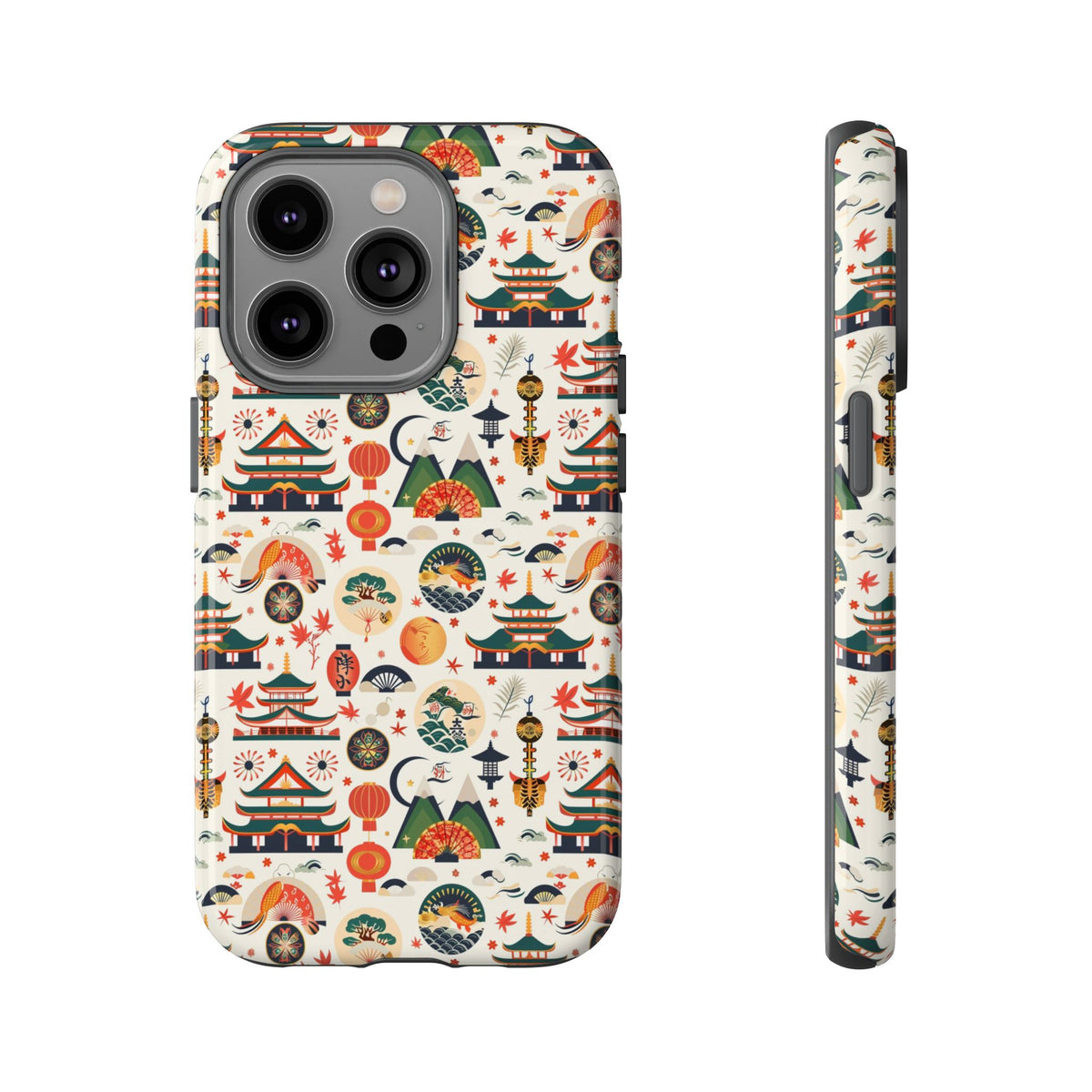 Japanese Pattern Phone Case – Elegant & Timeless Design for Your Phone 068