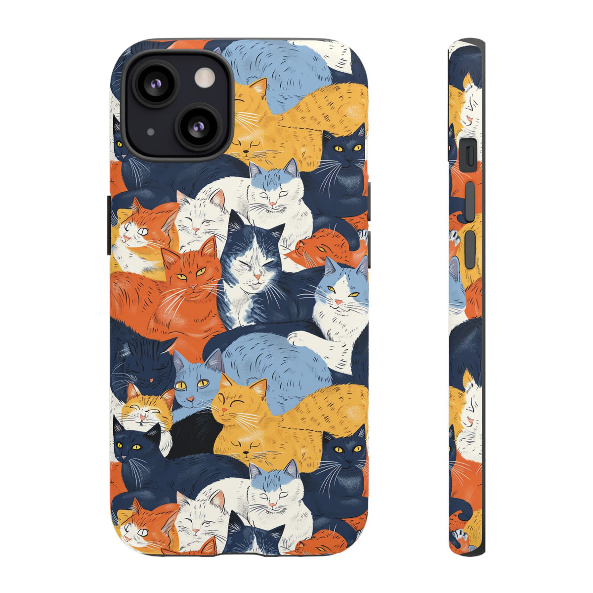 Seamless Cat Pattern Design Phone Case – Playful and Stylish Cat-Themed Phone Cover