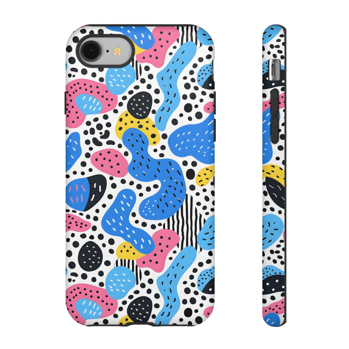 Abstract Baby Blue Memphis Design Phone Case – Sleek and Contemporary Artistry 2