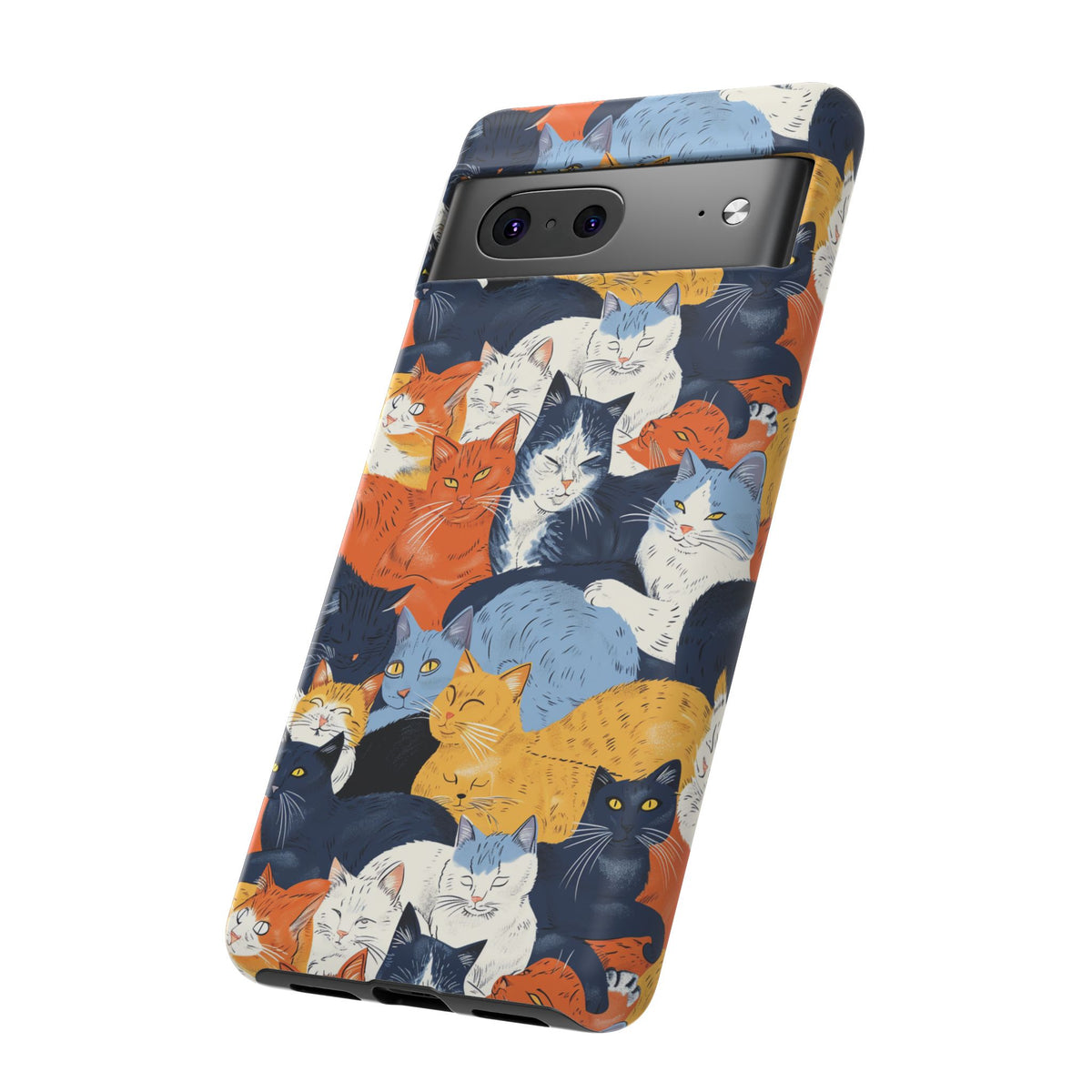 Seamless Cat Pattern Design Phone Case – Playful and Stylish Cat-Themed Phone Cover