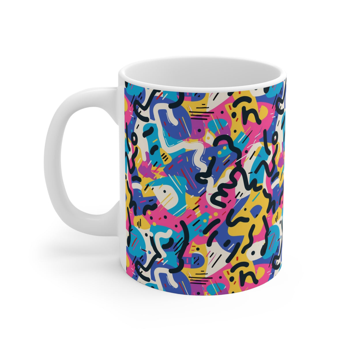 90s Retro Coffee Mug - Full Wrap Design 037