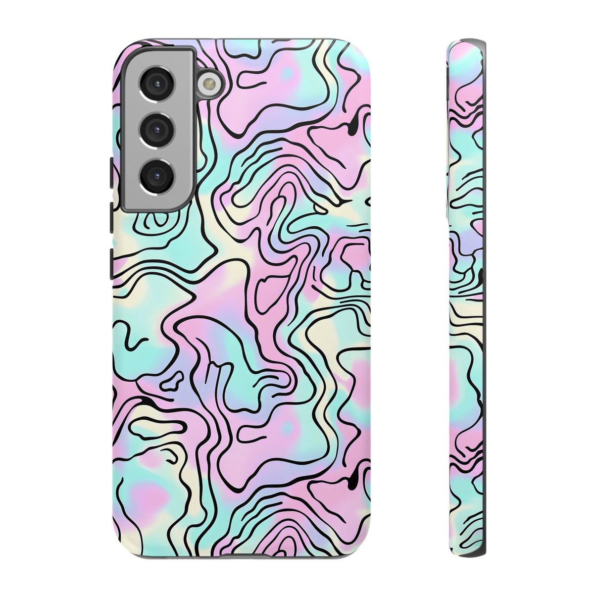 Abstract Pastel Waves and Wavy Lines Phone Case – Elegant and Modern Phone Cover