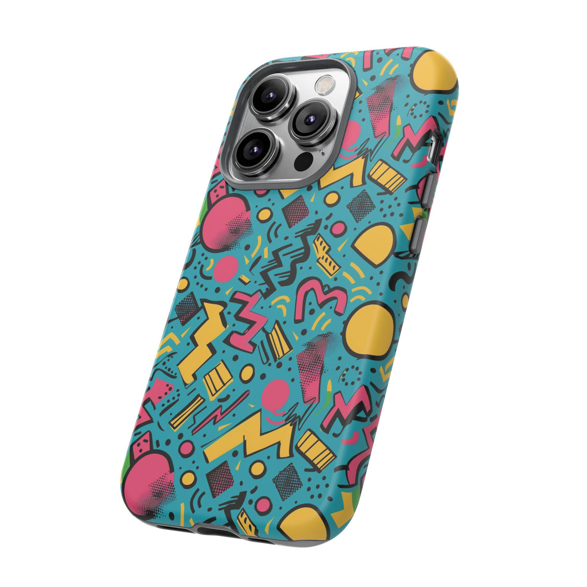 90s Themed Seamless Pattern Phone Case – Embrace Retro Style and Protection 253